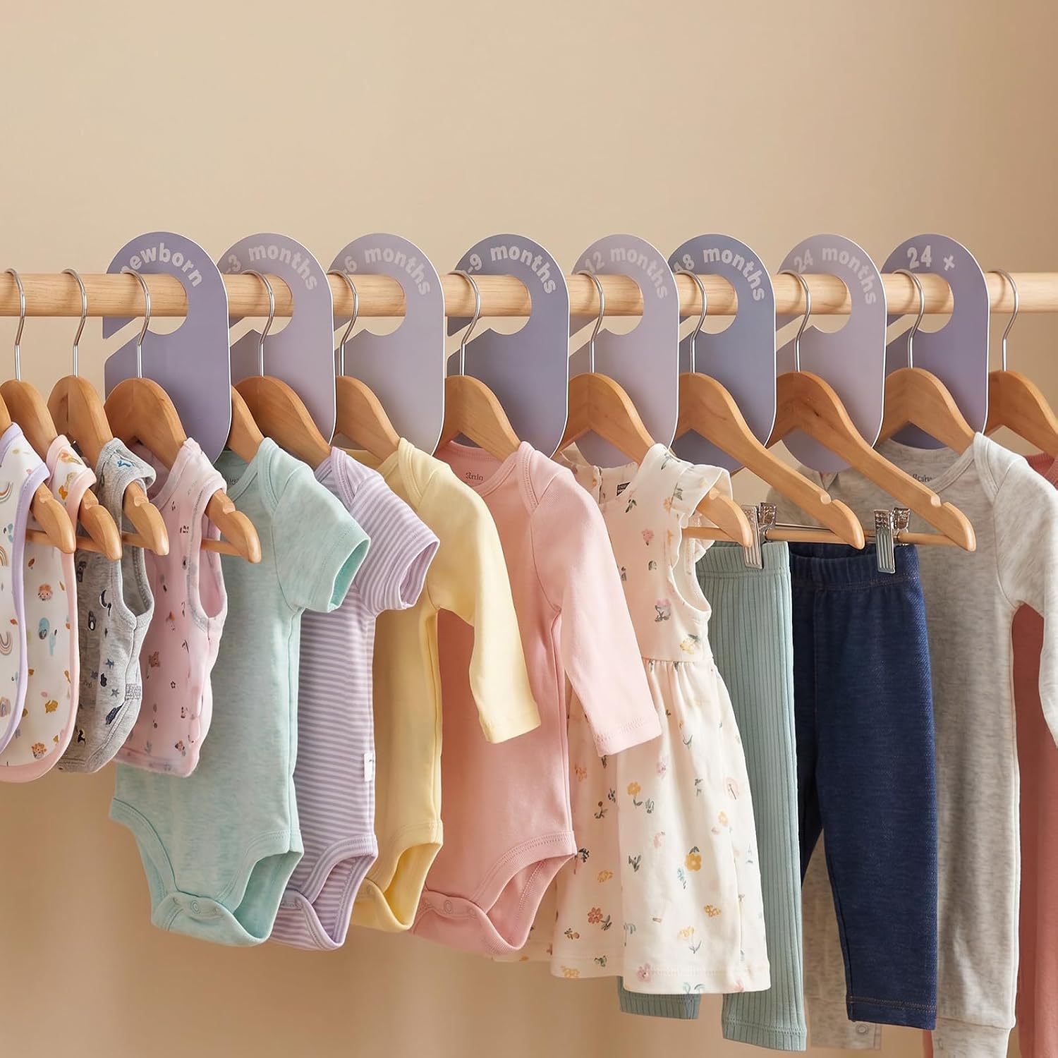 8pcs Nursery Organizer for Baby Clothes Baby Closet Dividers