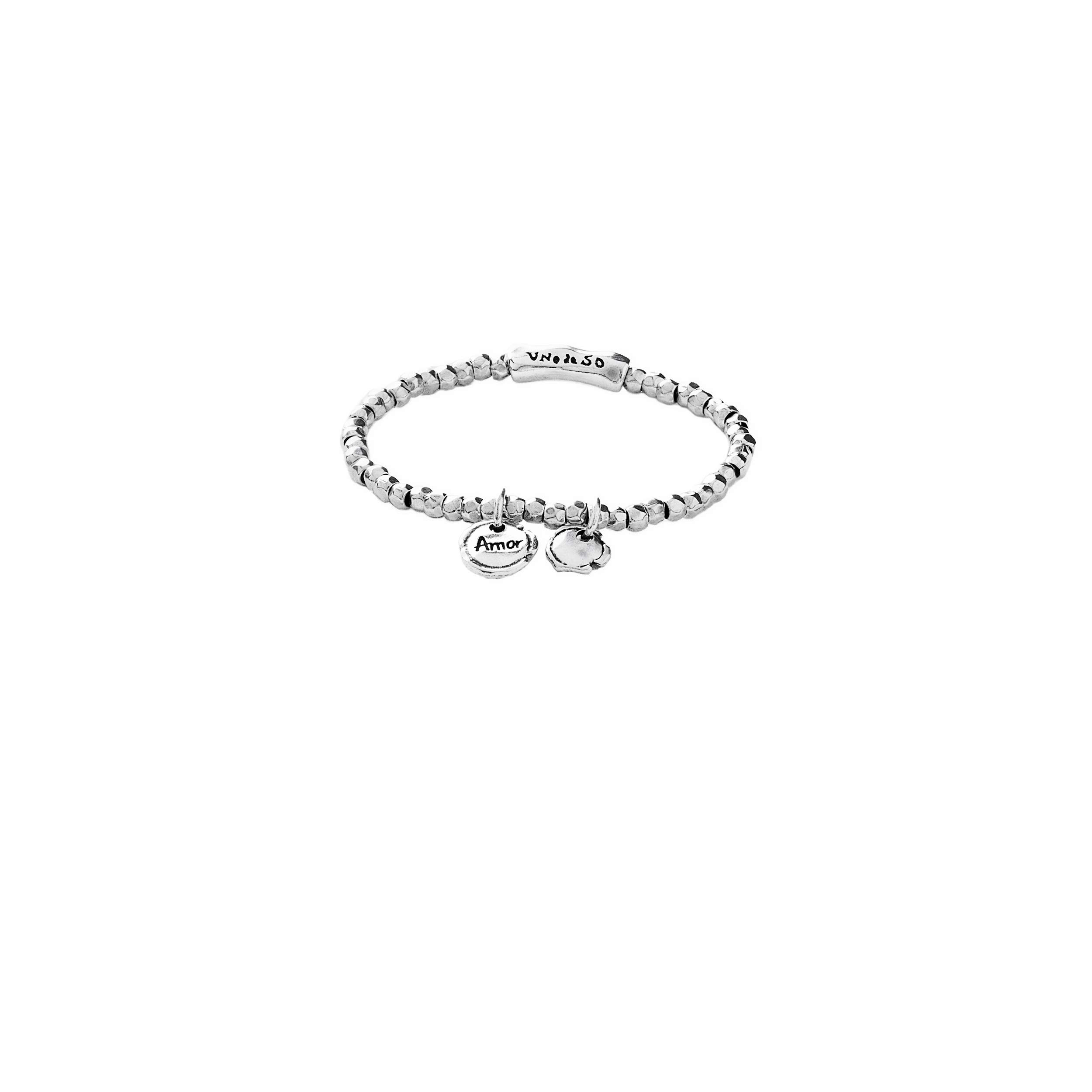UNO de 50 - Pulsera Colección Lacres para Mujer, Plata 925, Color Plata, Talla L, Fabricado en España