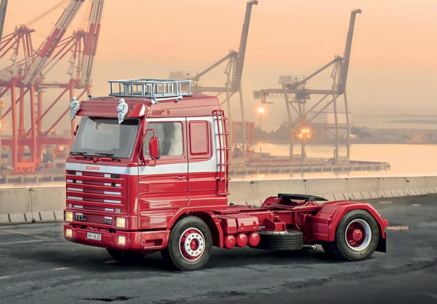 Italeri 3950 1:24 Scania 143M 500 Streamline 4x2 – Maquette de construction, modélisme, bricolage, loisirs, collage, kit de construction en plastique, fidèle aux détails, multicolore