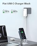 65W GaN USB C Bloc du chargeur mural,3 Port Ultra Petit plat USB-C Fiche de charge, pliable USB Adaptateur d'alimentation pour MacBook,iPhone 15/16,Samsung (Blanc, 65W)