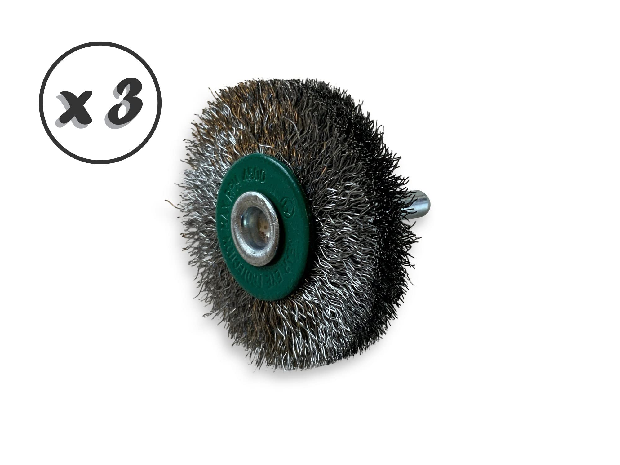 Kibros Lot 3 brosses circulaires tige Ø 50 mm inox souple 12 mm