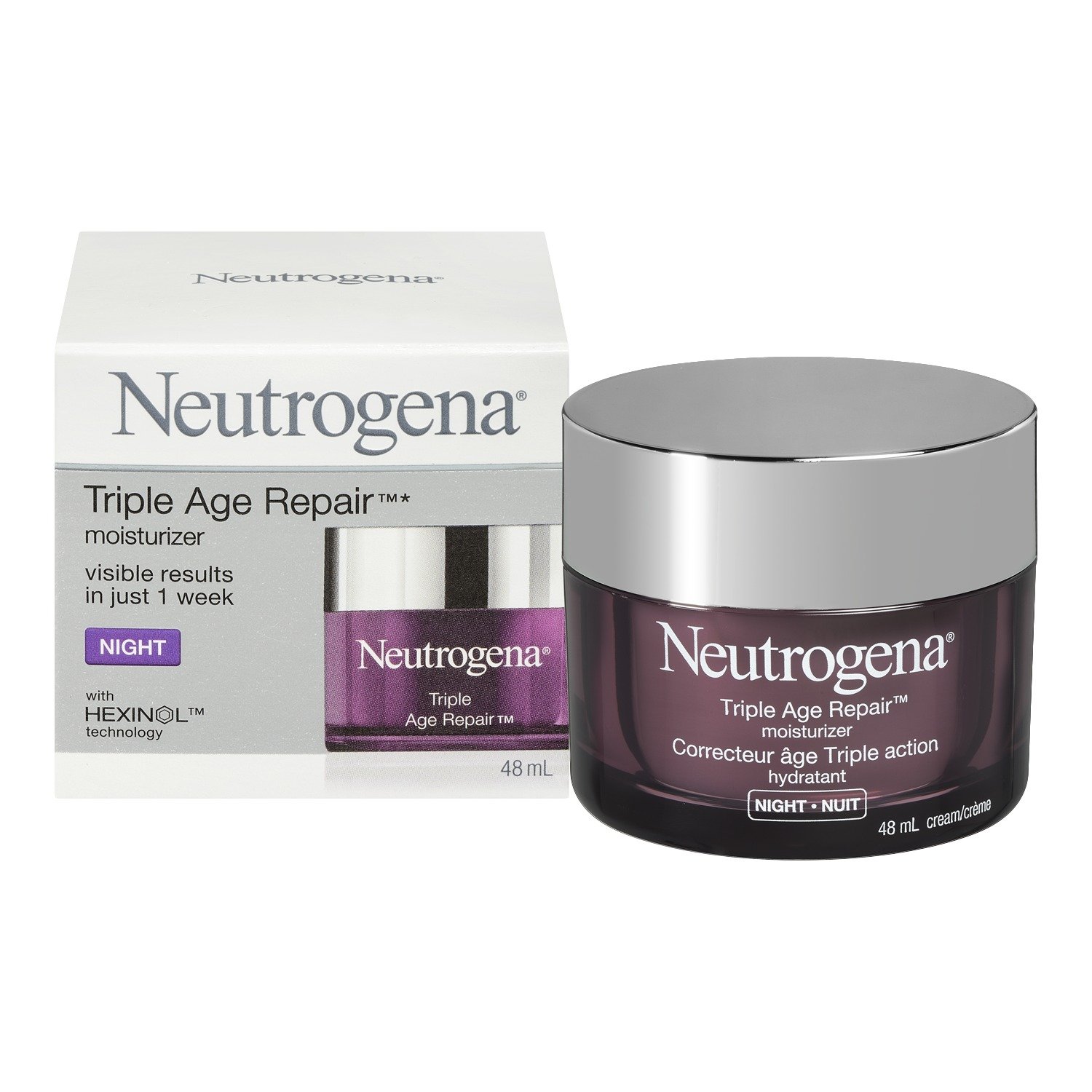 Neutrogena Night Cream, Triple Age Repair, Tone, and Firmness, 48