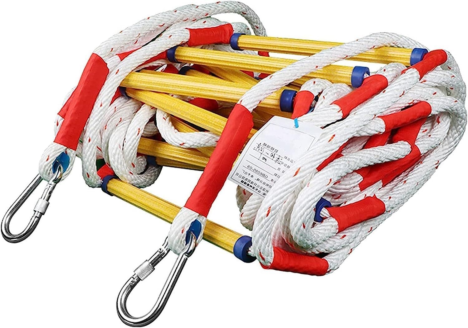 Escape Rope Ladder - Spare Evacuation, Emergency Easy To Deploy, Foldable For Storage(15m/49.2ft)