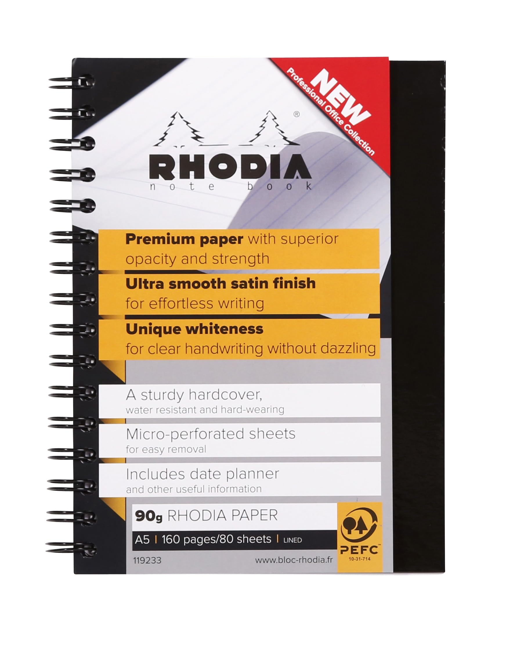 Rhodia 119233C Notes biznesowy A5 90 g 160 stron w linie