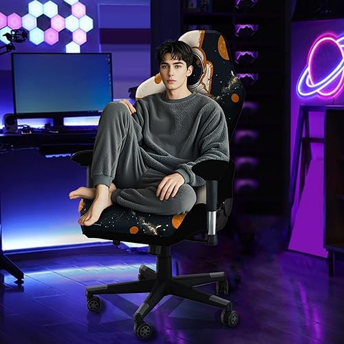 Miniatura 2 de Fundas para Sillas Gaming Fundas Deslizables, Impresión 3D Elástica Extensible para Asiento de Silla Gaming Reclinable de Computadora con Funda para