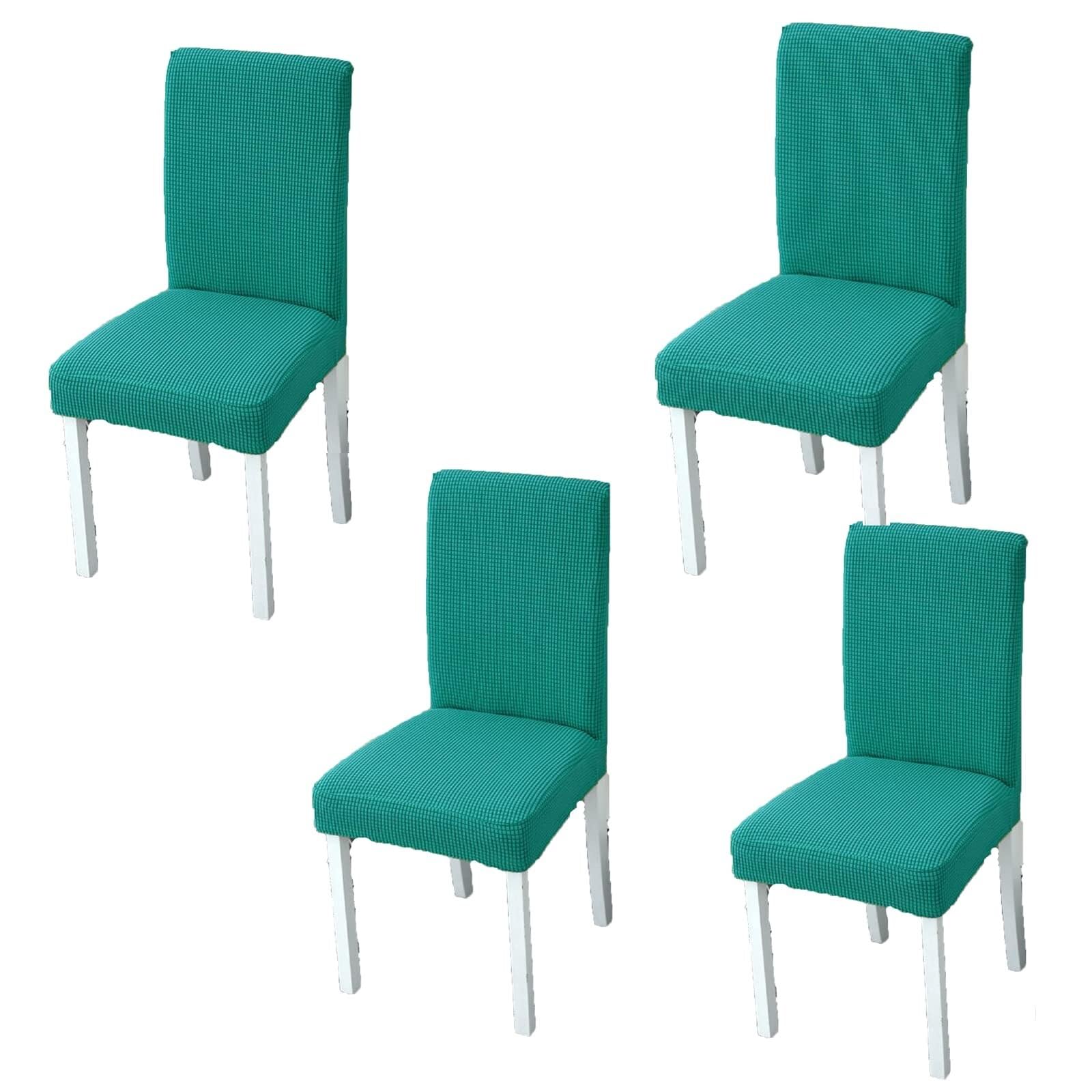 NMVAWIPT Stretch Dining Chair Slipcovers Covers Removable Kitchen Protector For Room Hotel Wedding Banquet Corn(9#,4pcs)