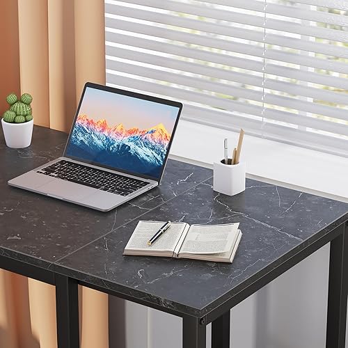 Miniatura 67 de SINPAID - Escritorio para computadora de 40 pulgadas con estantes de 2 niveles, escritorio resistente para la oficina de casa con gran espacio de