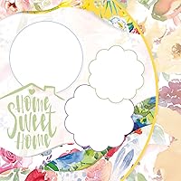 Vista 6 de Whaline 60 hojas de papel de patrón floral tamaño A5 acuarela flor álbum de recortes papel papel de doble cara primavera manualidades papeles