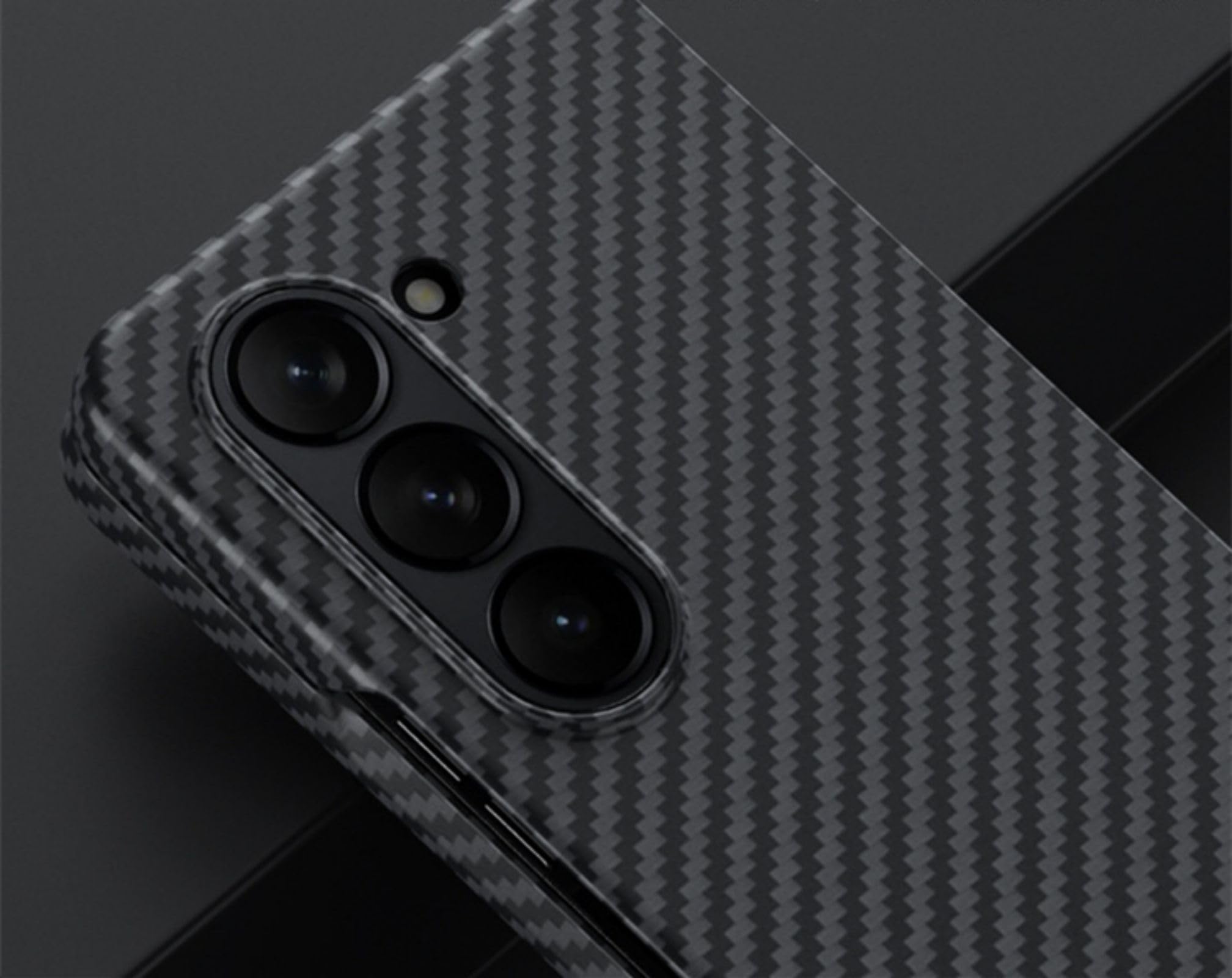 Custodia per Galaxy Fold5 Cover Fibra Carbonio,Ultra Light Pelle Sottile Custodie Bumper Case per Samsung Galaxy Z Fold5(1)
