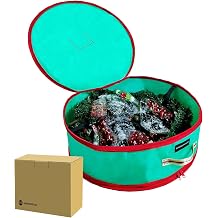 24 Inch Christmas Wreath Storage Bag with Supporting Structure