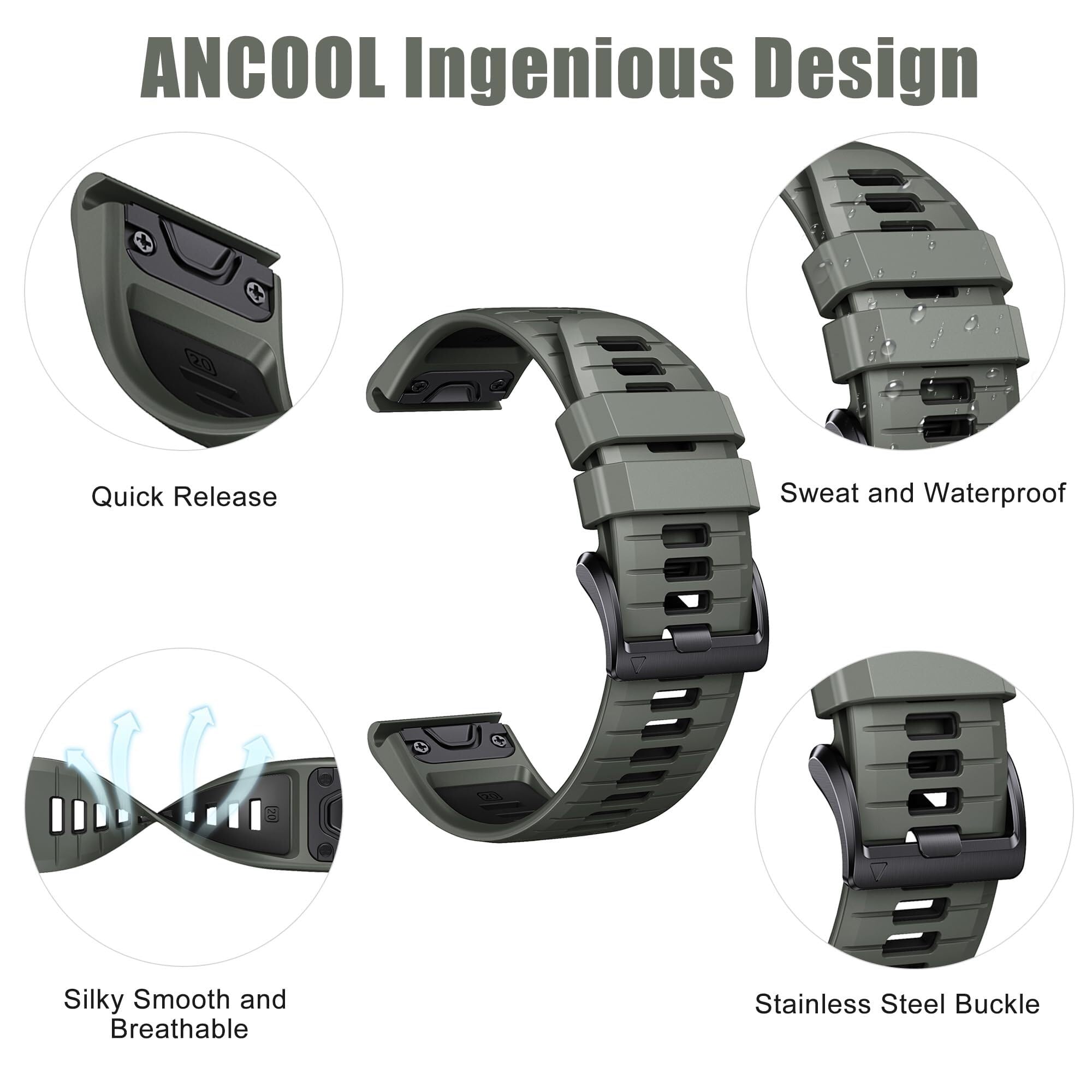 pour 6S Watch Band / 7s 5s Band 20 mm Silicone Plus/Pro / 2S