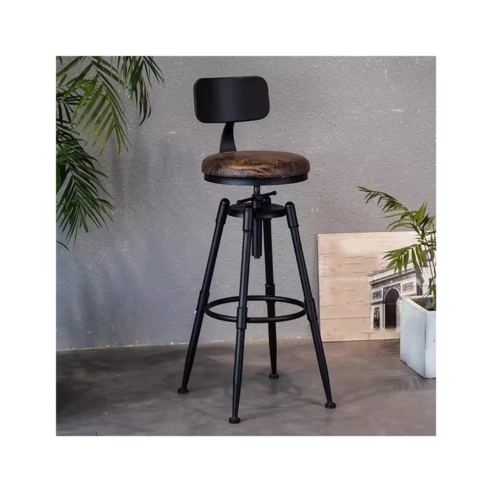 Tabouret de bar rotatif moderne pour îlot de cuisine et comptoir de bar convivial