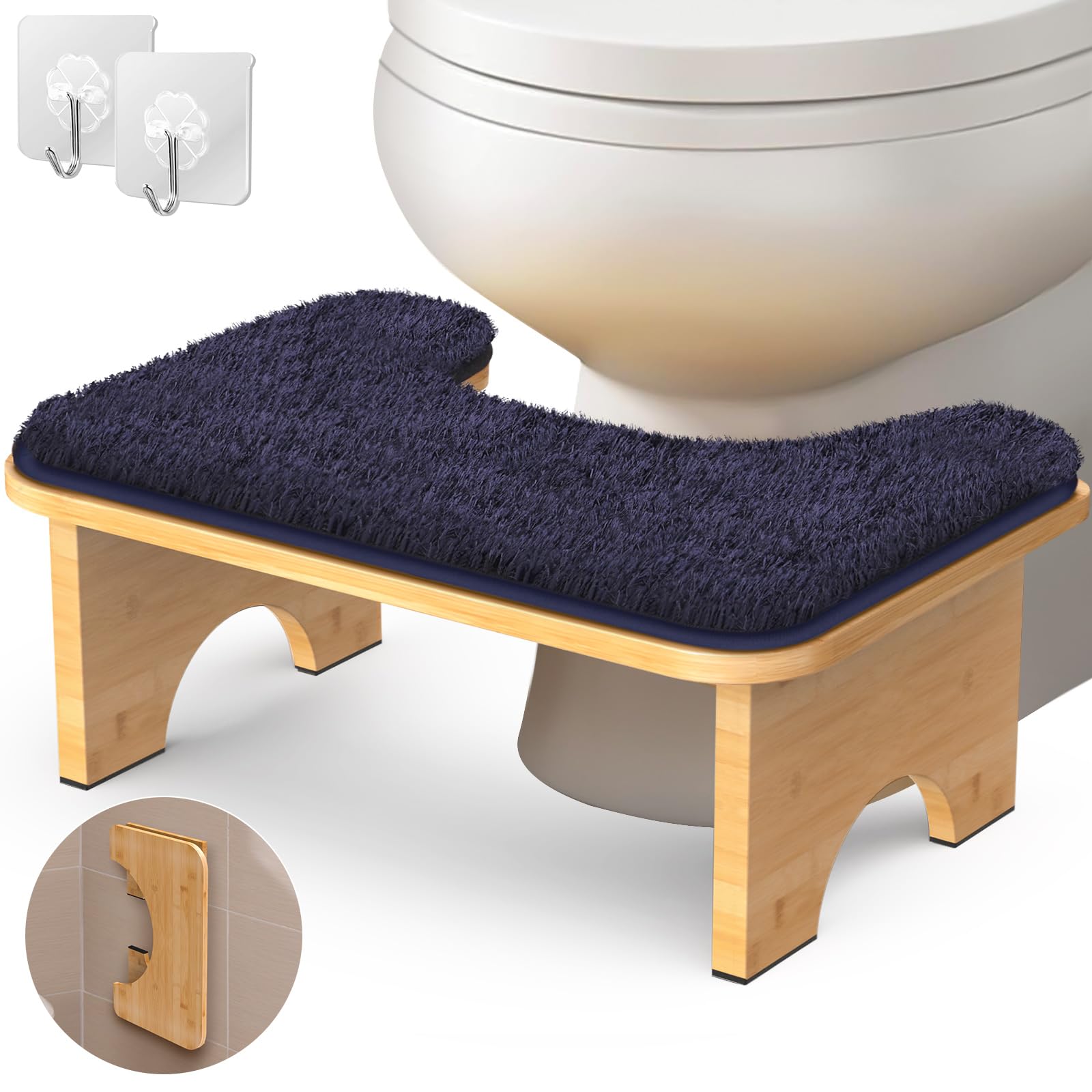 Amazon.com: Vatex Bamboo Toilet Stool, 7” Foldable Potty Poop