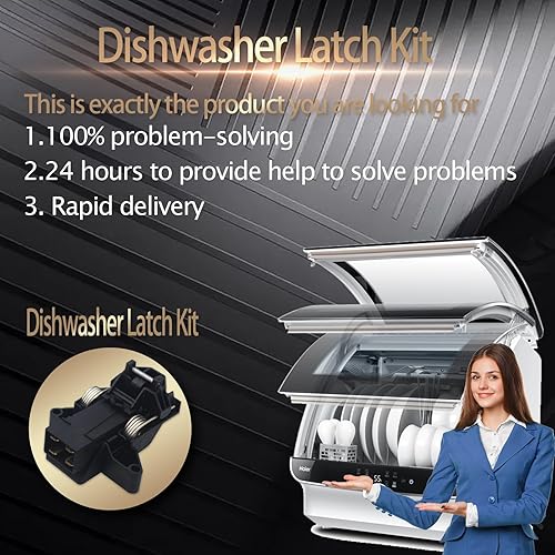 Miniatura 5 de Upgrade 5304516818 Kit de pestillo para puerta de lavavajillas Reemplazo 5304525218 154543901 154758101 154543901 154722401 Pestillo de puerta