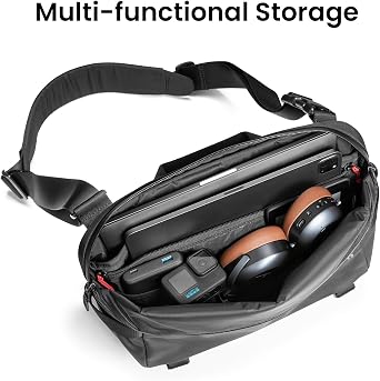 tomtoc Compact EDC Sling Bag 3L-10L, Minimalist Crossbody Bag Chest Shoulder Pack for Men Women, X-pac/Recycled Polyester