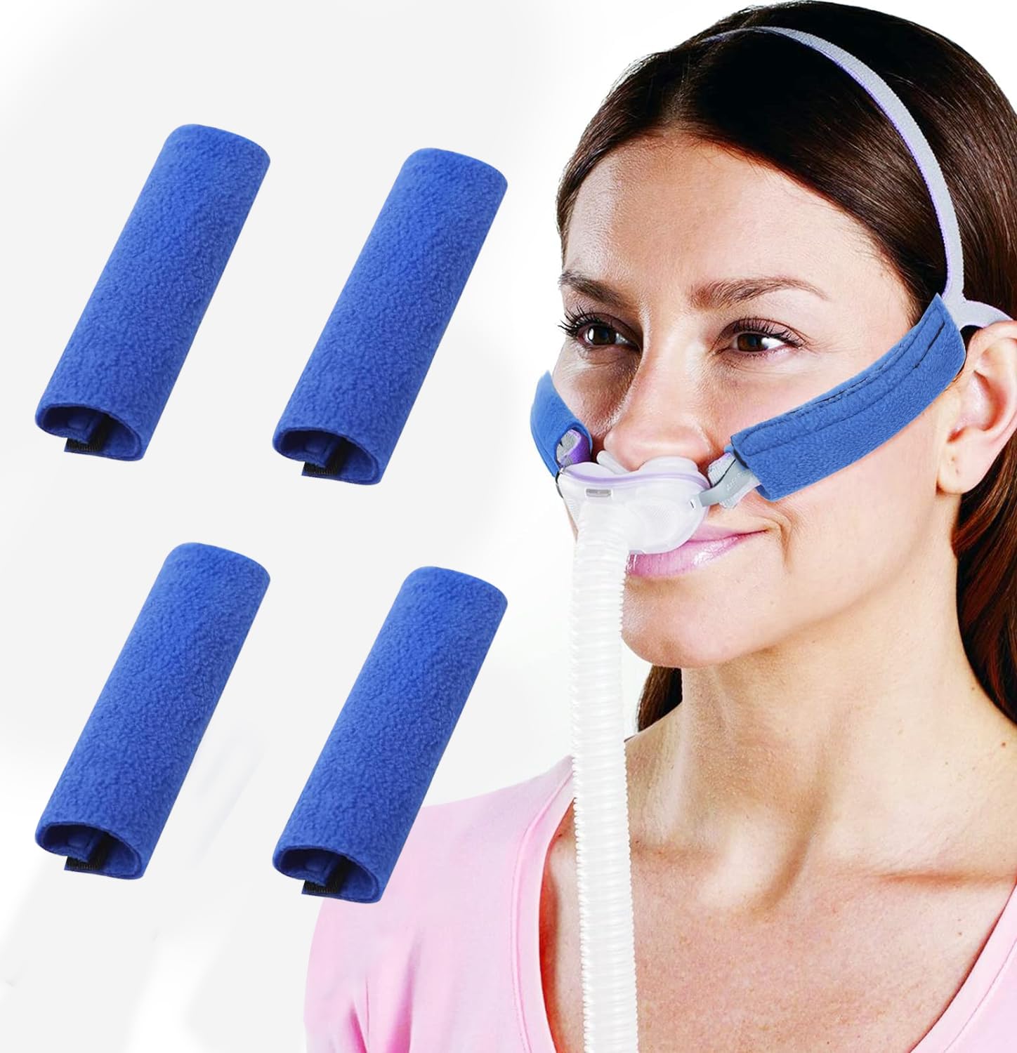 6-Pack CPAP Gurtbezüge Gesichtspads Gurt-Komfort-Pads CPAP-Gesichtspolster, für Schlafapnoe-Maskenkissen, komfortables CPAP-Zubehör, CPAP-Maskeneinlagen, CPAP-Softbandagen