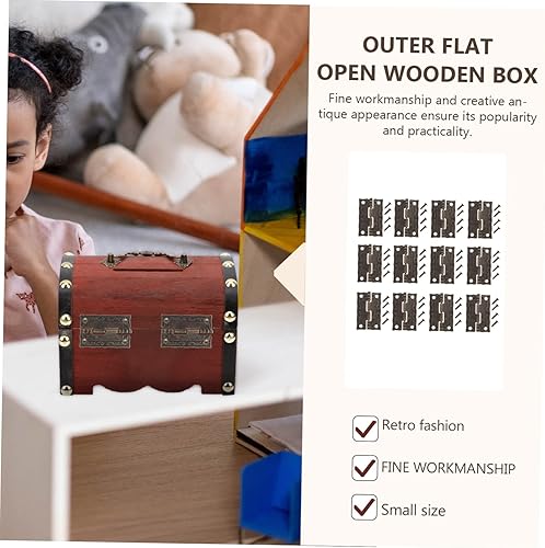 Miniatura 3 de Homoyoyo 36 juegos de bisagras de caja de madera Bisagras pequeñas bisagras ocultas de cuero Bisagras de cojinete Bisagras de puerta pequeñas