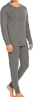 Ekouaer Men's Thermal Underwear Soft Cotton Long Johns Winter Base Layering Set S-XXXL