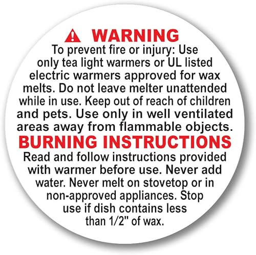 Miniatura 9 de Superb Home 1 rollo de 300 etiquetas impermeables de advertencia de cera derretida de 1.75 x 1.5 pulgadas, a prueba de arañazos, tamaño perfecto,