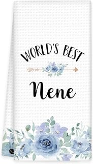 OINDADE Nene Gifts Kitchen Towels, Gifts forNene Hand Towels, NeneGifts from Grandkids, World’s Best Nene Dish Towel Tea Towel for Kitchen Decorative, Nene Home Bathroom Kitchen Decor, 16x24In