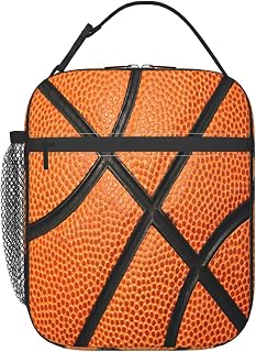 PINEPAL Basketball Lunch Bag For Women Adults Men, Reusable Cute Lunch Box - Leakproof, Insulated Lunch Box Tote With Large Capacity, Cooler Lunch Container For Work/Travel/Office