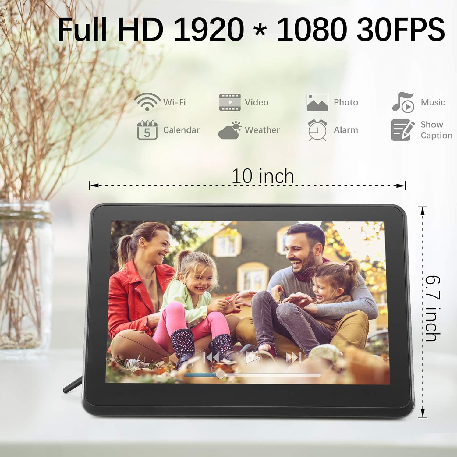 Crazy Clearance KOT 10inch Wi-Fi Digital Picture Frame 1920x1080 IPS Touch Screen, Built in 16GB Memory, Share Photo and Video via OURPHOTO APP, Cloud, Email, Support Thumb USB Drive and SD Slot, Music Player (Black) Best Seller KOT 10inch Wi-Fi Digital Picture Frame 1920x1080 IPS Touch Screen, Built in 16GB Memory, Share Photo and Video via OURPHOTO APP, Cloud, Email, Support Thumb USB Drive and SD Slot, Music Player (Black)