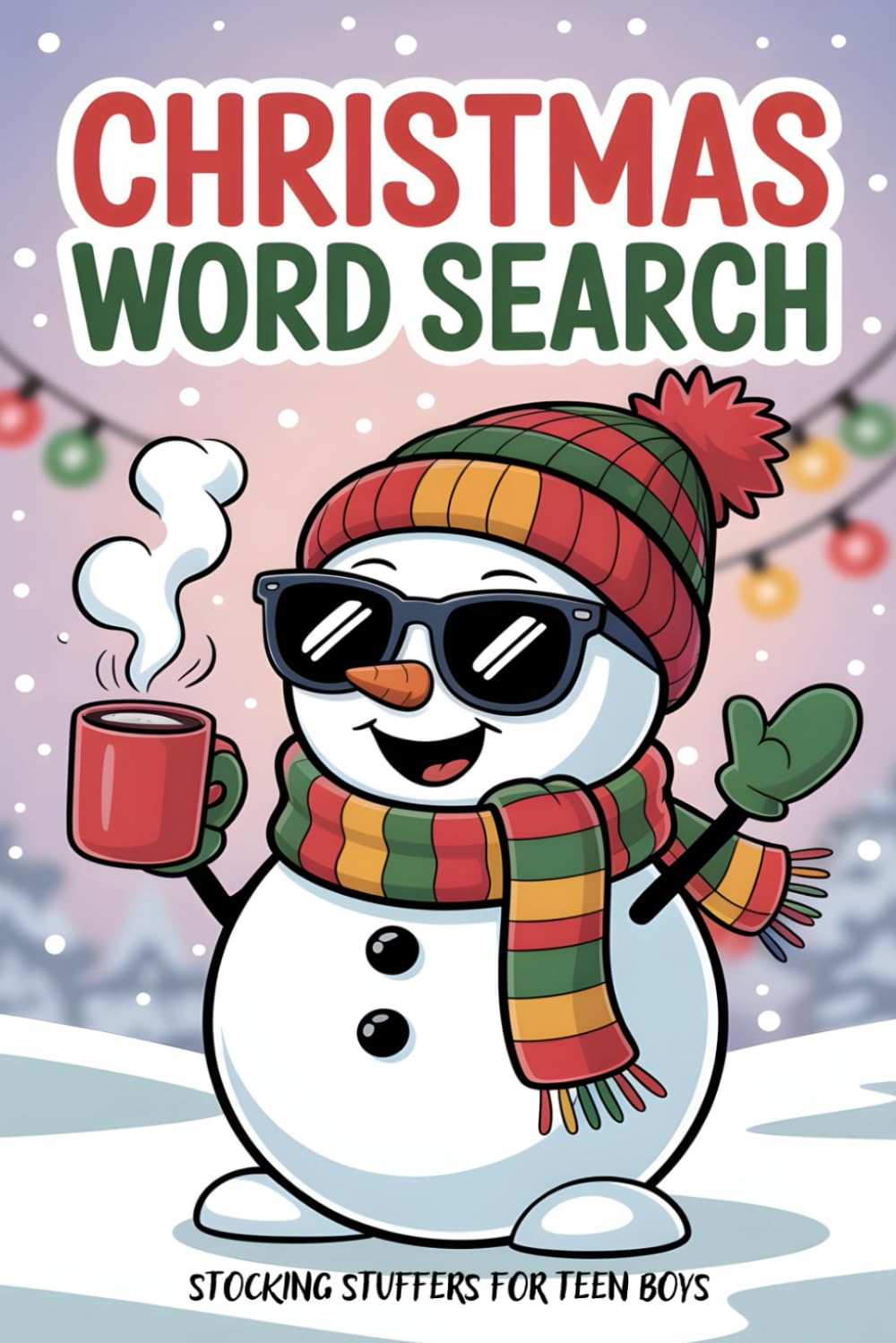 Stocking Stuffers for Teen Boys: Christmas Word Search: Cozy Puzzles for Teenagers: Large Print Activity Book with Solutions