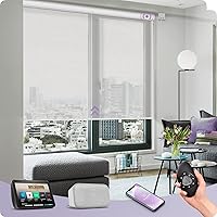 Vista 26 de Graywind - Cortinas solares motorizadas compatibles con Alexa, Google, WiFi, casa inteligente, control remoto, persianas eléctricas con filtro
