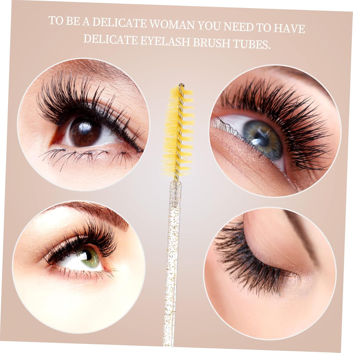 12pcs Eyelash Brush Keychain Makeup Tools for Lashes Brows Creative Mascara Tube Design for Beauty Enthusiasts and Daily Use