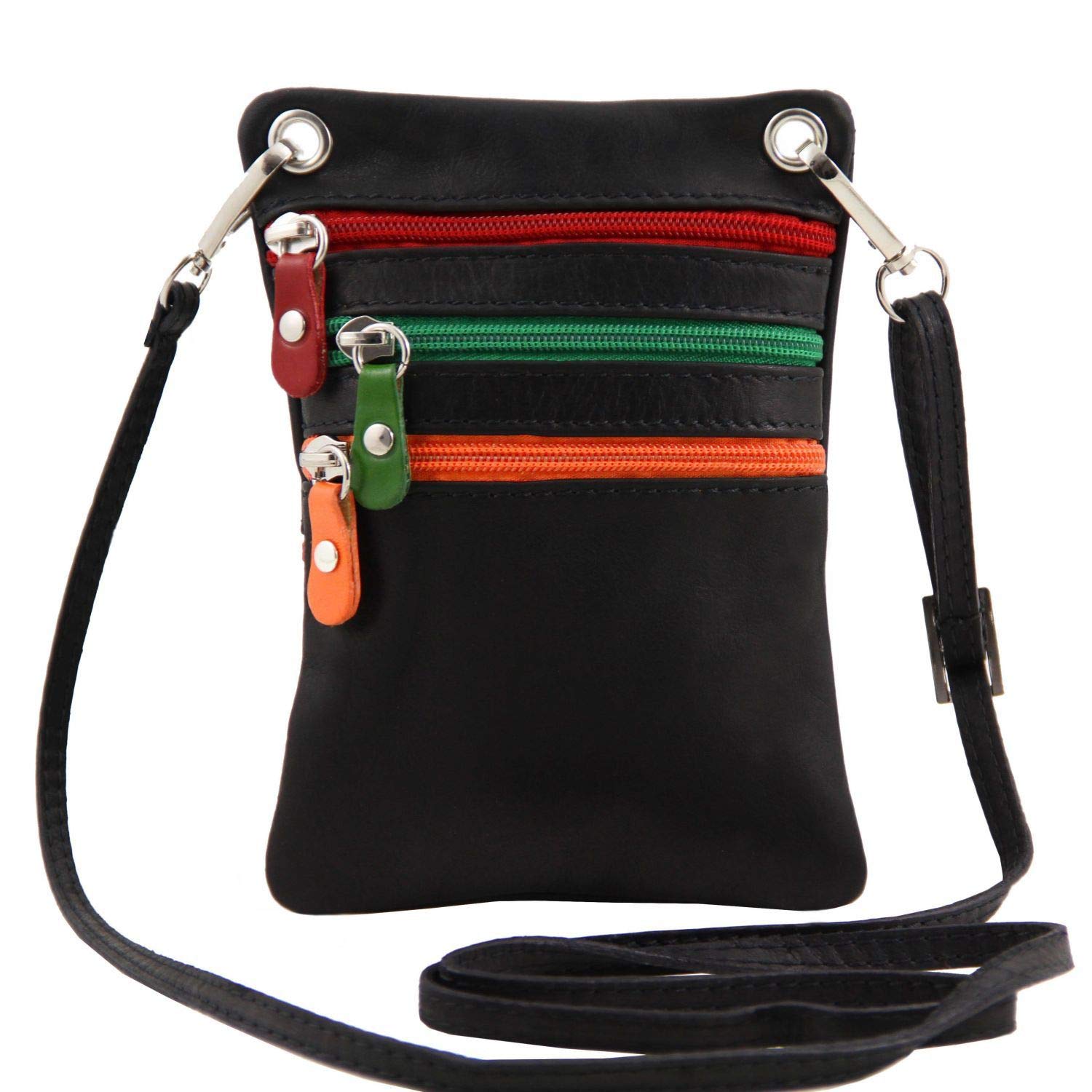 Tuscany Leather TLBag Soft leather mini cross bag Black