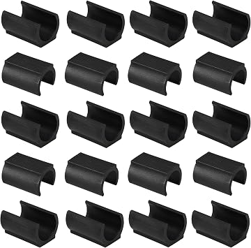 20PCS U-Shaped Metal Chair Leg Floor Protectors for Bar Stools and Chairs with Round Tube Feet, Non-Slip Foot Pads, Floor Glide Tubing Caps Covers, Protect Hardwood Floors from Scratches, 25mm