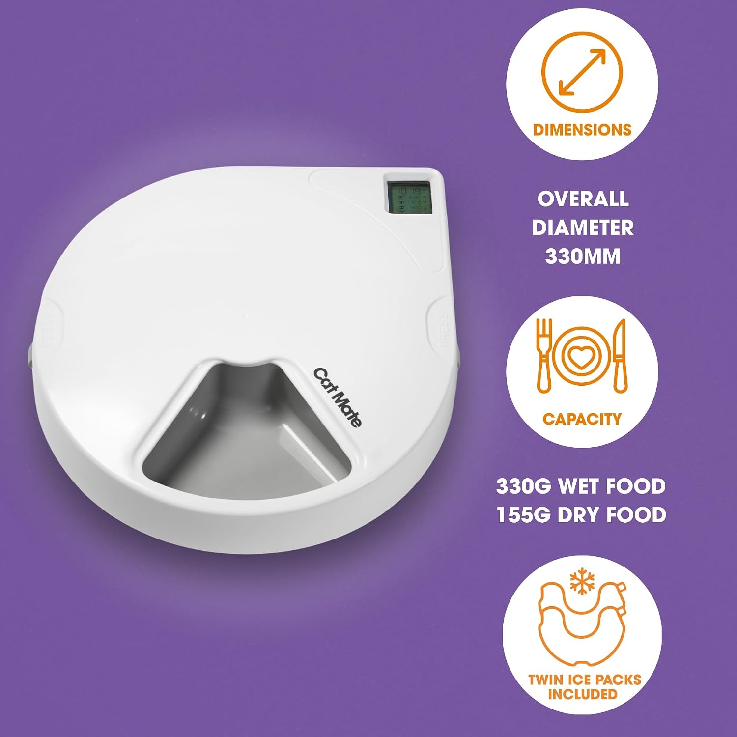 5-Meal Automatic Pet Feeder, 330g per Bowl 326 g (127459) thumbnail 4