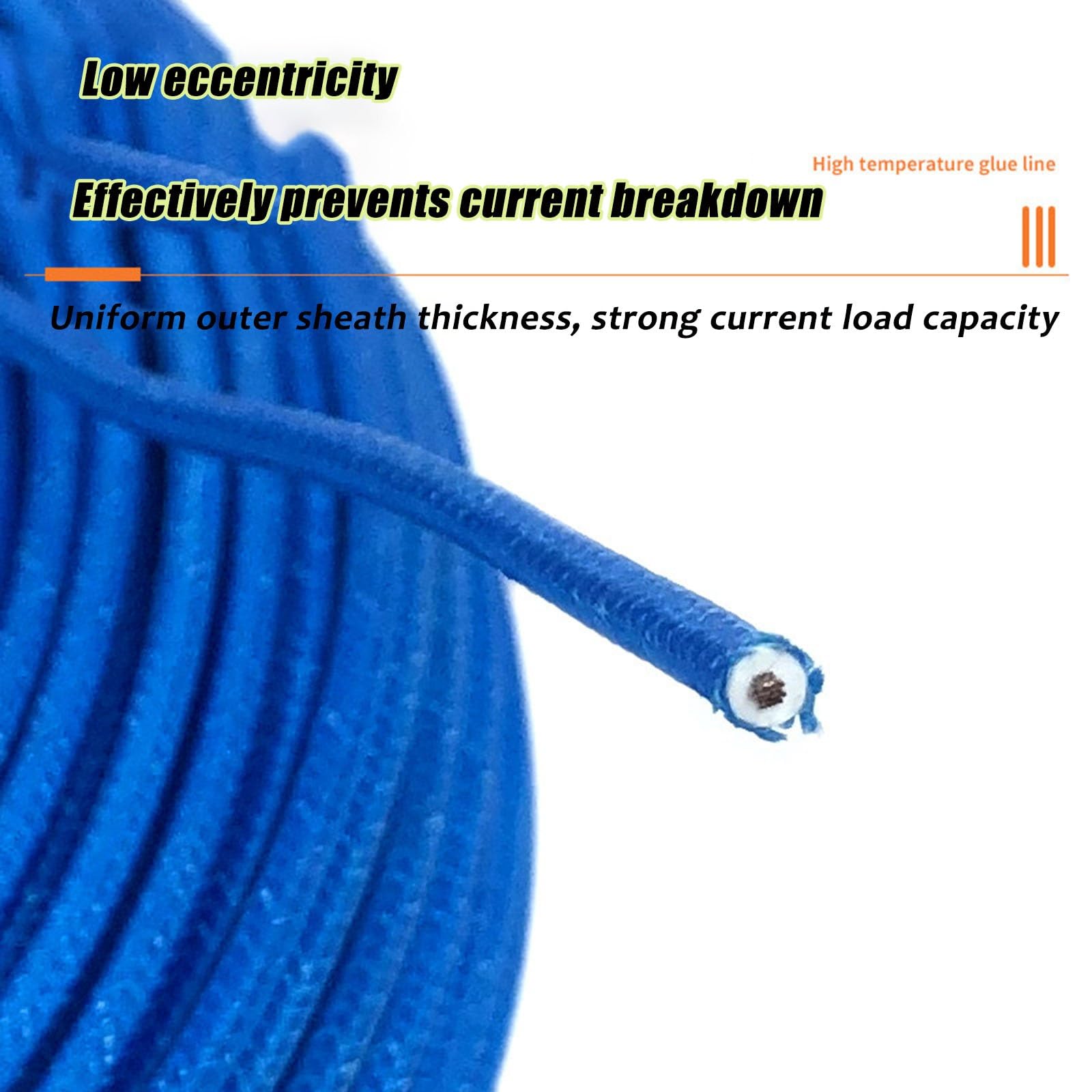 Cable De Tierra Trenzado De Silicona De Alta Temperatura, Color Amarillo-verde, De Cobre Estañado (-60 °C A 200 °C), 20/18/16/12 AWG, De 91 M (300 Pies)(10AWG)