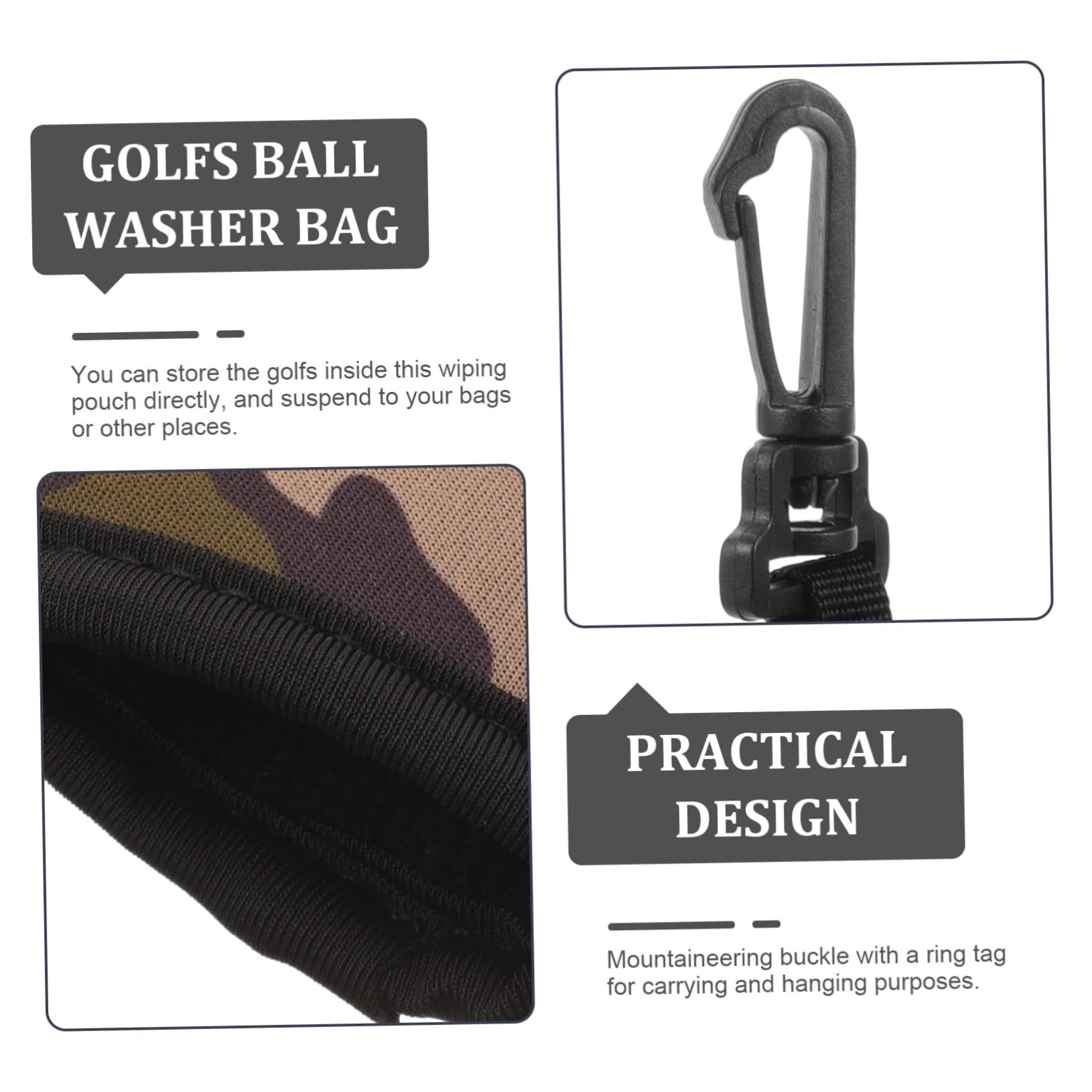 Supvox Beutelreinigerball Zubehör Für Golfwagen Bürstenreiniger Golfhandtuch Golfwaschanlage Bucket-Golf Golfbürste Golfschläger-reinigungsbürste Nudel-golfbälle Vlies