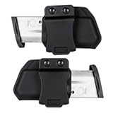 2 Pack Universal Horizontal Mag Carrier OWB Carry Magazine Holster Fits: 9mm/.40 Single Stack,for Right & Left Hand Ambidextrous Concealed Carry
