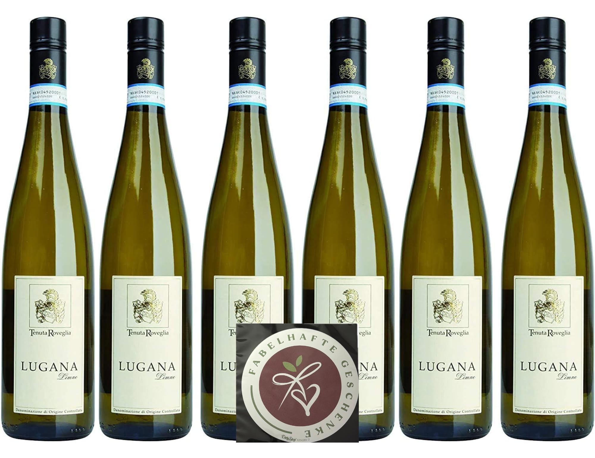 6er Vorteilspaket Lugana Limne DOC 2025 | Tenuta Roveglia | Weißwein aus Italien | trocken | 6 x 0,75l | mit Drop Stop Weinausgießer FABELHAFTE GESCHENKE