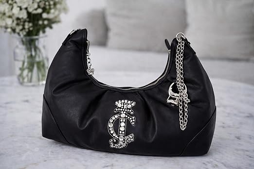 Juicy Couture Women's Crown Hobo Satchel Handbag with Chain