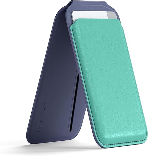 Satechi Cartera magnética Magsafe, soporte para tarjetas de doble solapa, 4 ranuras con paso frontal NFC, accesorio ajustable para teléfono para