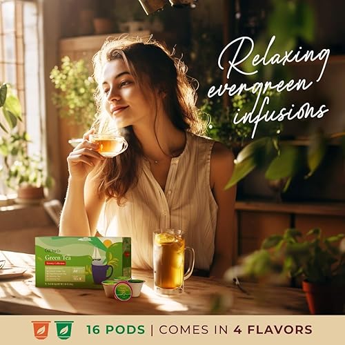 Miniatura 4 de Gya Tea Co All Day Focus K Cups Paquete variado de cápsulas de té y té verde K Cups para Keurig 2.0 y 1.0