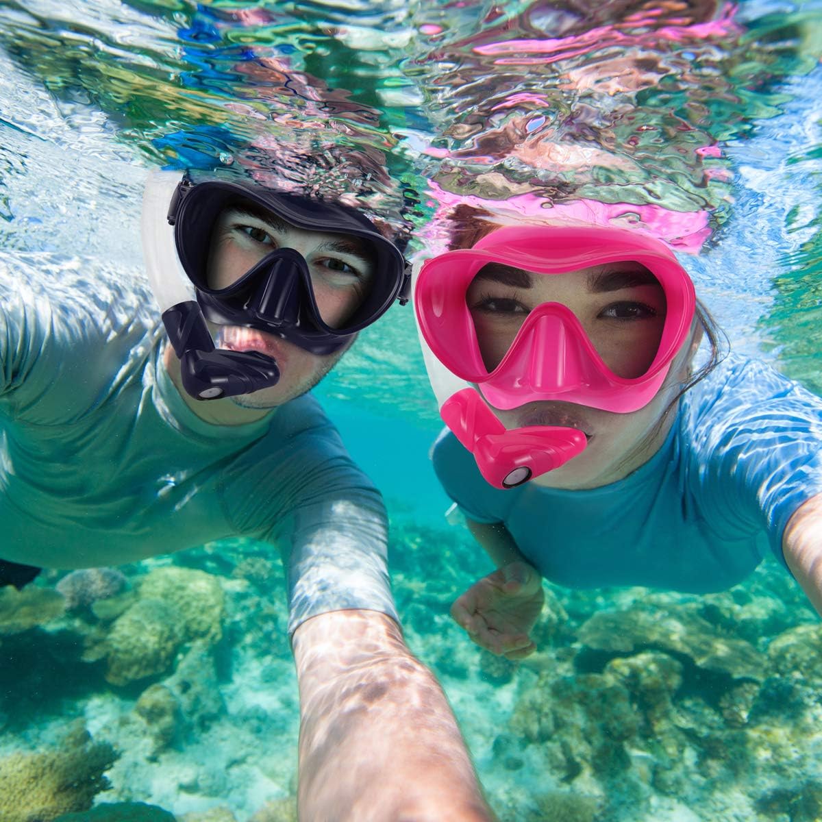 WSTOO Dry Snorkel Set,Anti Fog Snorkel Mask,180 Degree Panoramic View Scuba Diving Mask,Snorkeling Gear for Adults