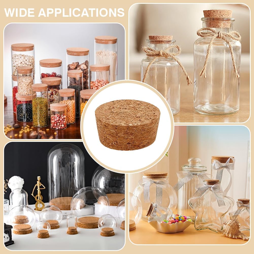 BENECREAT 24 Pcs Cork Bottle Stoppers, Size 28 Tapered Cork Plug Cork Stoppers, Replacement Corks for Wine Beer Glass Bottle Jar, DIY Arts and Craft Projects