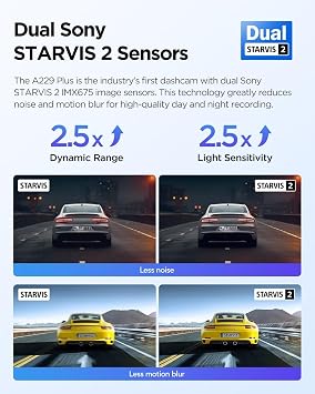 Viofo A229 Plus 2 Camera Front+Rear 2K+2K HDR Sony Starvis 2 Sensor Wi-Fi Car Camera with GPS