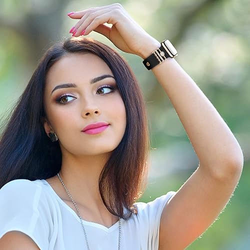 Vista 177 de ALMNVO Bling Diamond Charms for Apple Watch Bands Charms 46mm 45mm 44mm 42mm 41mm 40mm 38mm 49mm,Sparkle Metal Sliding Decorative Rings for iWatch