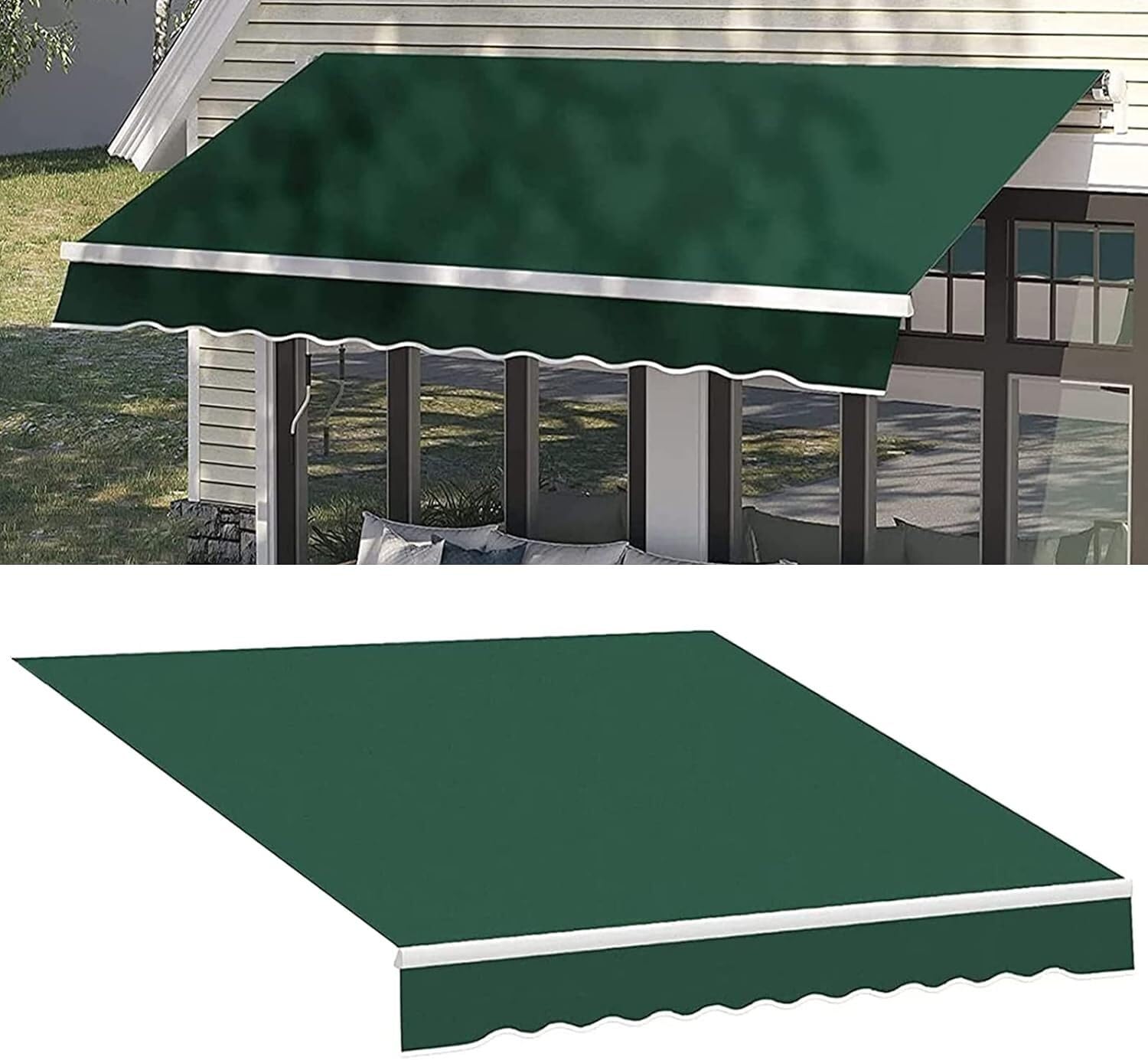 Couverture d'auvent en polyester 100% 280g de qualité supérieure pour extérieur