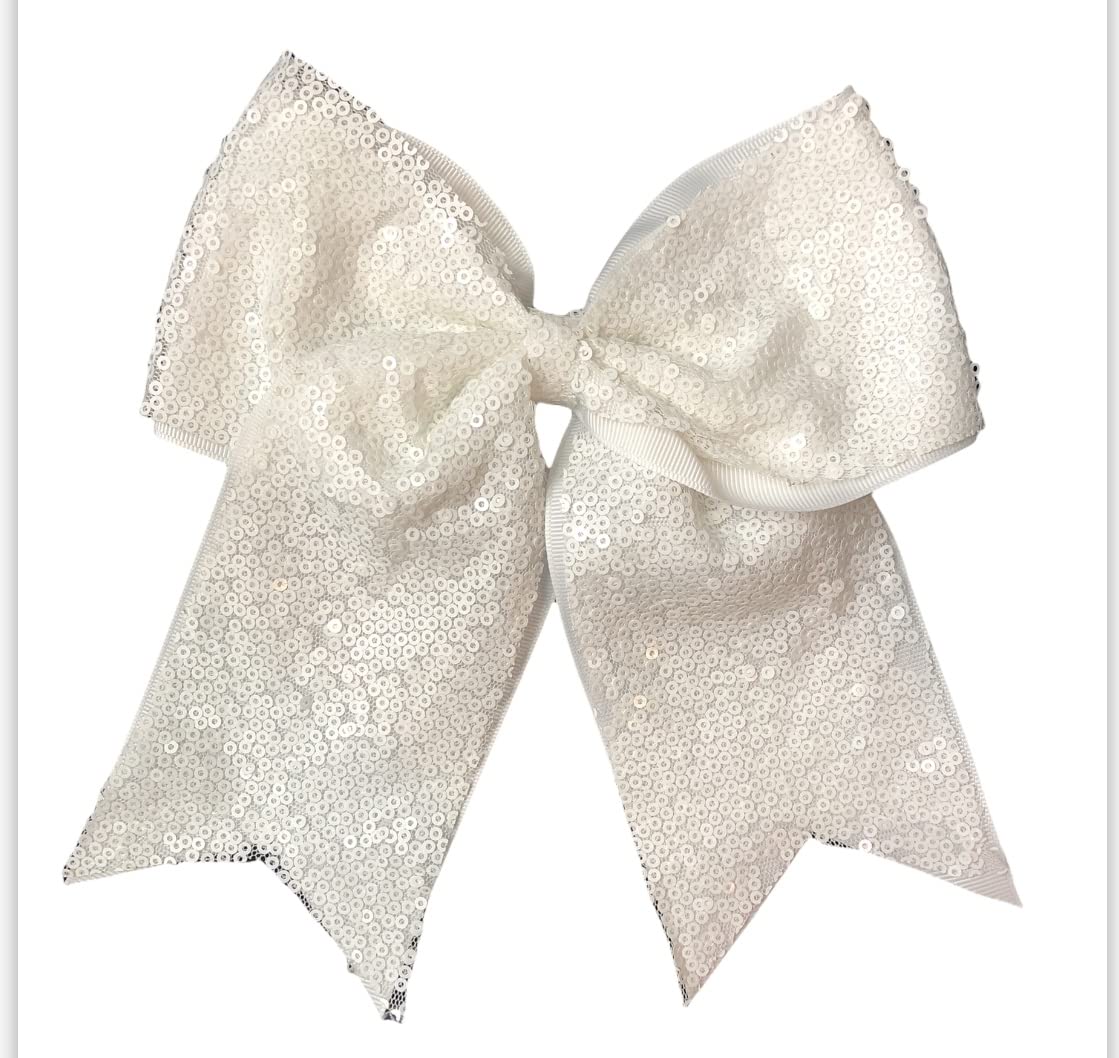CHIXX Cheer Hair Bows-Sequin Cheer Dance Competition - Your Choice of Colors - 7" x 7" - Shipped from The U.S.A.