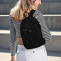 Amazon.com: DRTGEDS Black Glitter Backpack For Men Women, Canvas