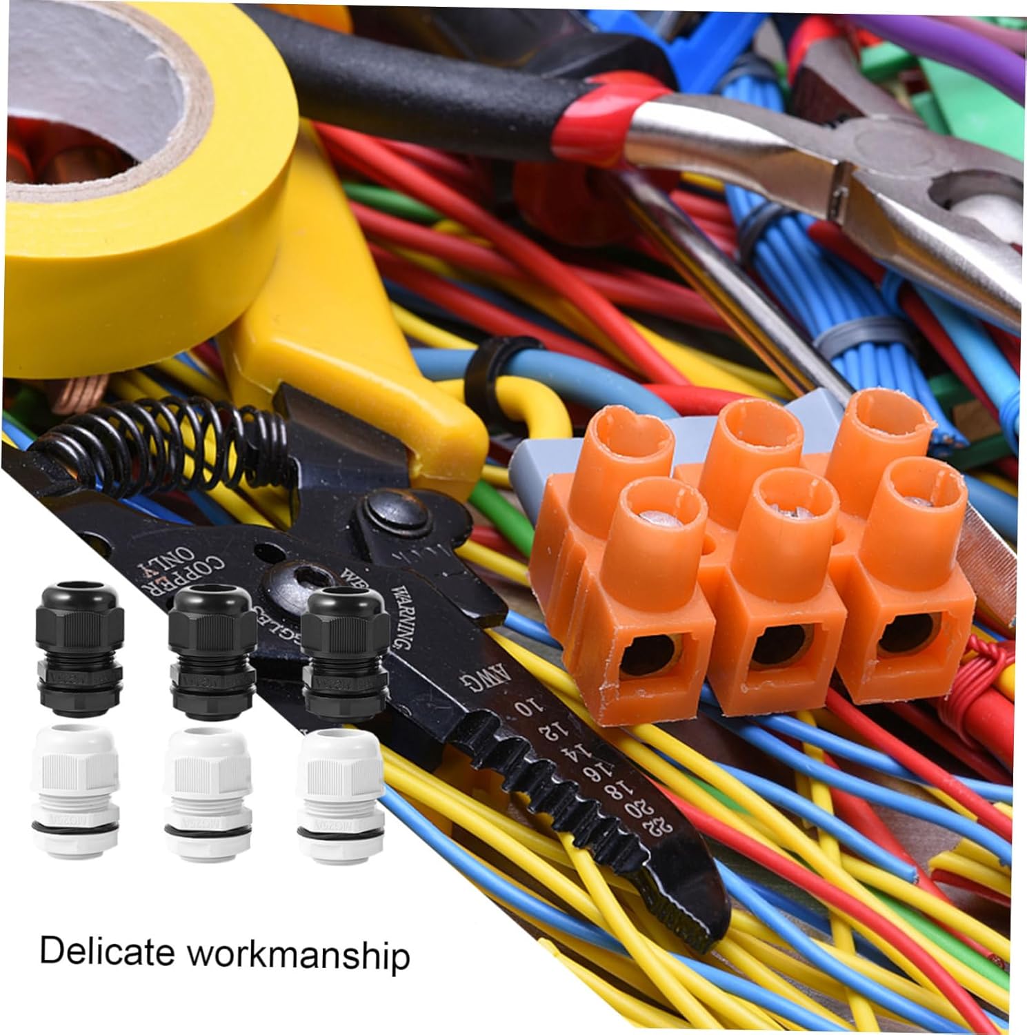 40pcs Marine Grade Wire Connectors Waterproof Cable Gland Plastic Gland Cable Pass Through Connector Set