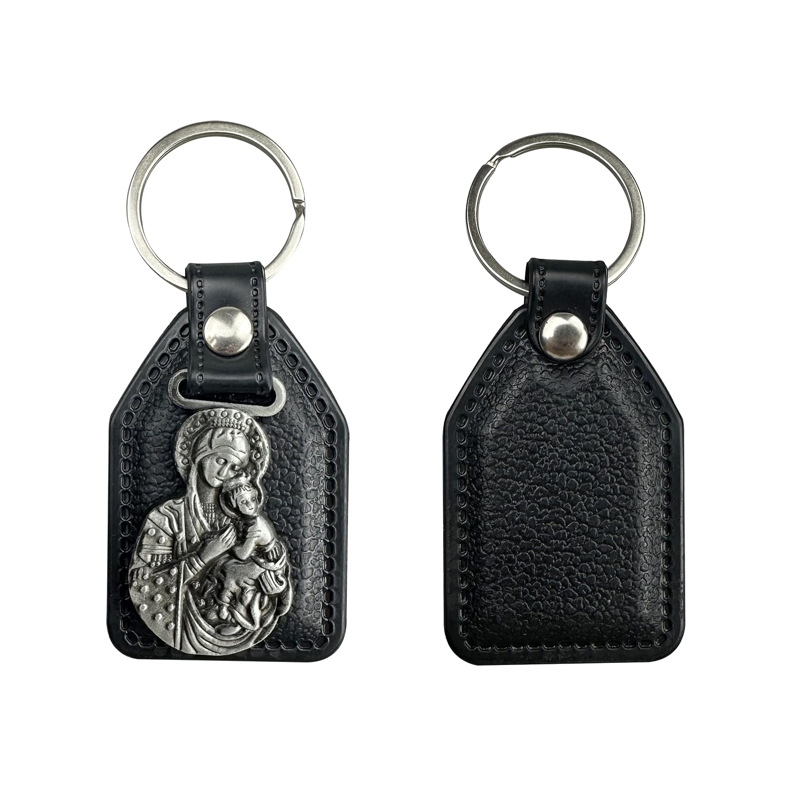 Amazon.com: lulucross Catholic Keychain Silver Virgin Mary
