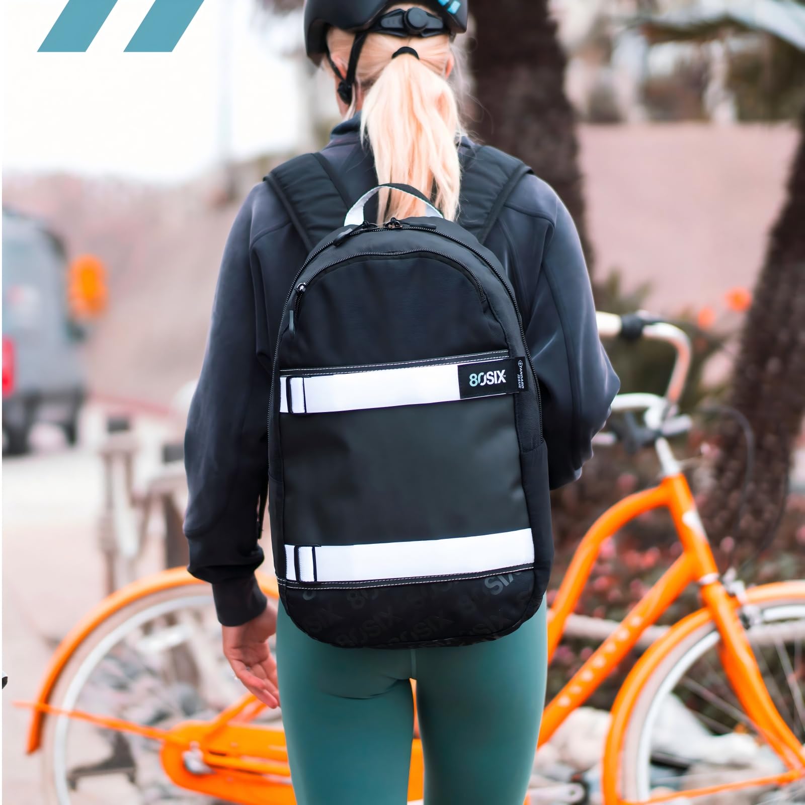 80Six Mochila Portatil de Senderismo Pequeña 20L, Ligera e Impermeable, para Hombres y Mujeres, Ideal para Viajes, Ciclismo, Camping, Gimnasio y Actividades al Aire Libre, Negra