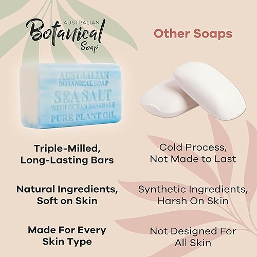 Miniatura 6 de Australian Botanical Soap, Sal marina con minerales oceánicos y jabones de naranja de Valencia  Todo tipo de piel  Enriquece manteca de karité  6.8